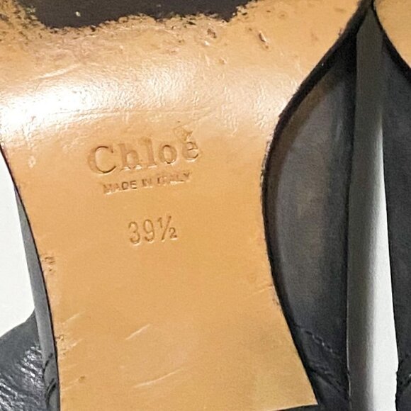 Chloe boots Grey Leather Knee High Mid heel boot, Size 39.5 EU - Picture 9 of 14